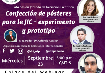 23 de septiembre Webinar: Confección de pósteres para la JIC – experimento y prototipo
